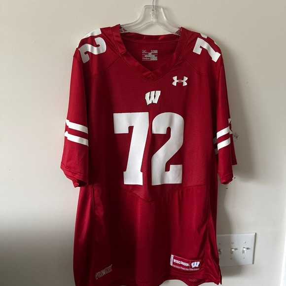 Under Armour Red and White Sports Jersey